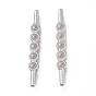 304 Stainless Steel Spacer Bar Rhinestone Settings, for Leather Cord Making Accessories, with Rhinestone Setting