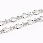 304 Stainless Steel Figaro Chains, Figure 8 Chains, Unwelded