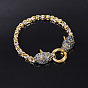 Vintage Alloy Viking Wolf Link Bracelets for Unisex