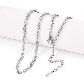 3.2мм 304 ожерелья из нержавеющей стали сингапурской цепочкой