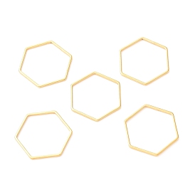 201 Stainless Steel Linking Rings, Hexagon