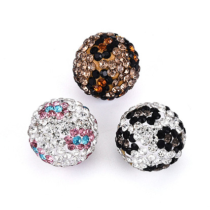 Полимерная глина Pave горный хрусталь бисер, дискотечный шар бисер, круглые, леопардовым принтом