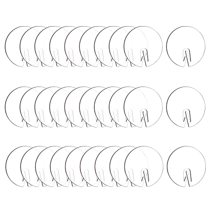 30 акриловые пустые подвески для бокалов для вина, бокал маркер, плоско-круглые
