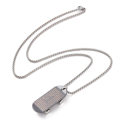 201 Stainless Steel Chain, Zinc Alloy Pendant NeckLaces, Scooter