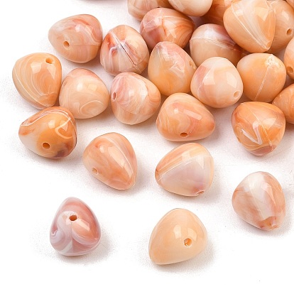 Двухцветные непрозрачные акриловые бусины, имитирующие драгоценные камни, слеза