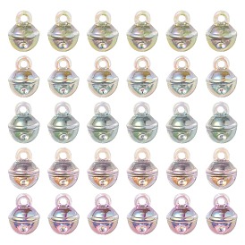 UV Plating Rainbow Iridescent Transparent Acrylic Pendant, Bell Charms