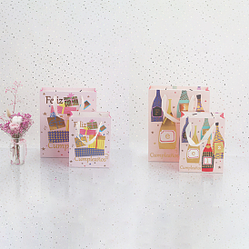 Party Present Gift Paper Bags, with Handle, for Birthday Wedding Christmas Party, Rectangle