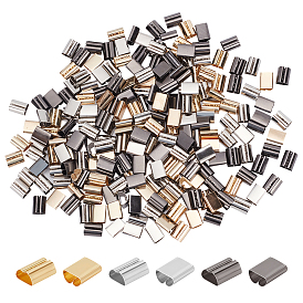 300 шт. 3 цвета, железные складные обжимные концы