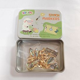 Маркеры петель для подвесок в форме звезды/конского глаза/каплевидной раковины с имитацией морского ушка, подвески-застежки-омары из латуни, эмали, связанные крючком, маркер с замком и кольцом с подвеской в виде винного бокала