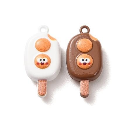Baking Paint Zinc Alloy Pendants, Ice Cream Charms