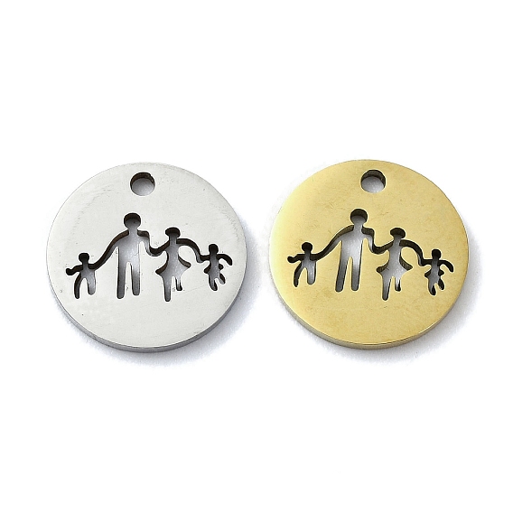 304 прелести нержавеющей стали, лазерная резка, плоский круглый с семейными прелестями