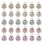 UV Plating Rainbow Iridescent Transparent Acrylic Pendant, Bell Charms