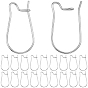 60pcs 316 boucles d'oreilles créoles en acier inoxydable chirurgical, fils auriculaires
