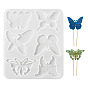 DIY Pendant Silicone Molds, Resin Casting Molds, for UV Resin, Epoxy Resin Jewelry Makings, Butterfly/Bowknot