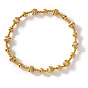 Brass and Glass Seed Round Beaded Stretch Bracelets for Women