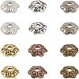 6-Petal Tibetan Style Alloy Flower Bead Caps
