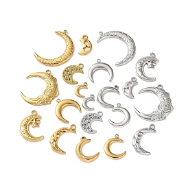 10 шт. 304 подвески из нержавеющей стали, лунное очарование