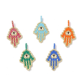 Подвески в виде руки хамсы с глазом из стеклянного бисера