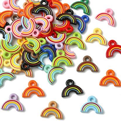 Акриловые подвески с запекаемой краской, радужные прелести