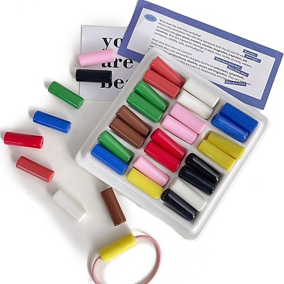 Непрозрачные акриловые бусины, колонка