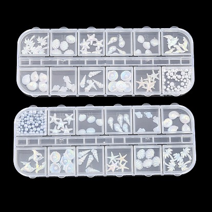 12 Сетки, морская тематика, кабошоны из смолы, ногтей декоративные аксессуары, разнообразные