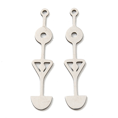 Pendentifs en acier inoxydable, breloque triangle/demi-ronde