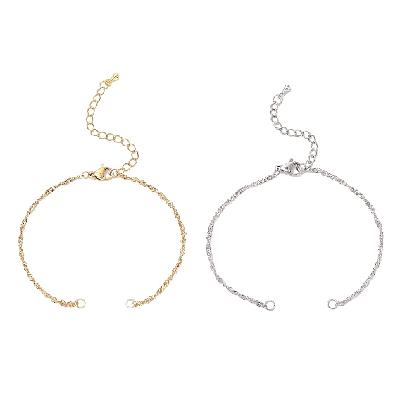 2 шт. 2 цвета 304 изготовление браслета из нержавеющей стали в Сингапуре