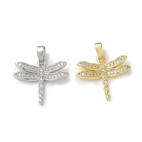 Латунные микро проложить кубического циркония подвески, стрекоза