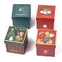Christmas Themed Cardboard Box, Square, for Jewelry Storage