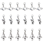 18Pcs 3 Style Alloy Enamel Pendant Decorations, with Alloy Lobster Claw Clasps, Mixed Shapes