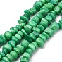 White Jade Beads Strands, Dyed & Heated, Nuggets, 8~18mm