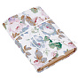 1Pc A5/A6 Cloth Book Covers, Vintage Notebook Wraps, Rectangle with Rose Pattern