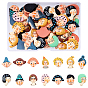 56Pcs 14 Style Resin Cabochons, Cartoon Character, Human & Girl