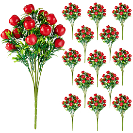 Plastic Imitation Apple, Artificial Fruit, for Dollhouse Accessories Pretending Prop Decorations