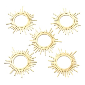 SHEGRACE Brass Pendants, Sun Charms, Cadmium Free & Lead Free & Nickel Free