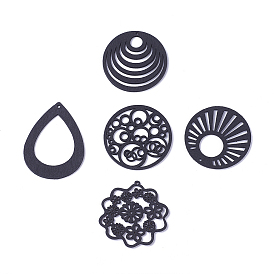 Деревянные большие подвески, разнообразные, окрашенные