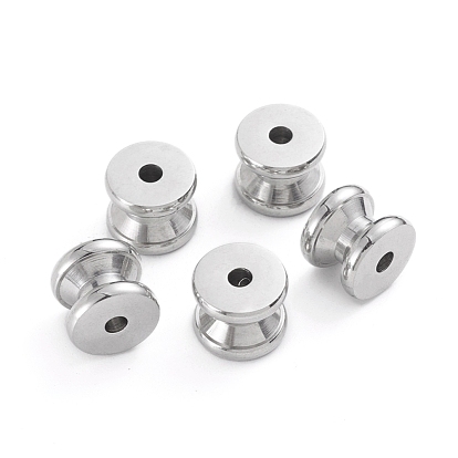 201 Stainless Steel Beads, Grooved Beads, Column