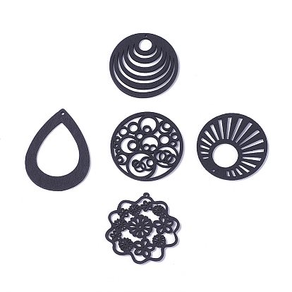 Деревянные большие подвески, разнообразные, окрашенные