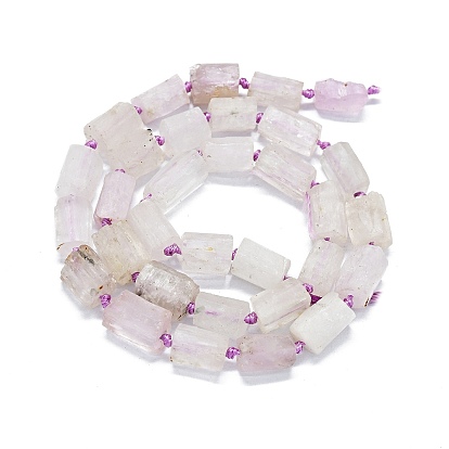Natural Kunzite Beads Strands, Frosted, Nuggets
