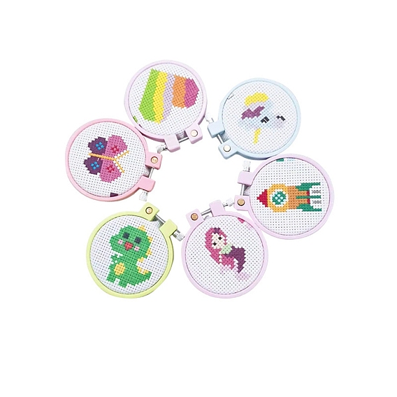 Наборы для вышивания своими руками для начинающих, включая ткань для вышивки, нитки и иглы для вышивания, пяльцы, инструкция