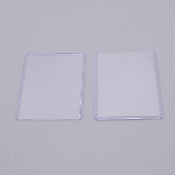 Plastic Card Protector, ID Card Name Cards Holder, Rectangle