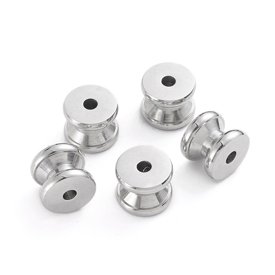 201 Stainless Steel Beads, Grooved Beads, Column
