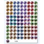 Printed Transparent Glass Cabochons, Half Round with Eye Pattern