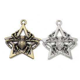 Alloy Pendants, Star with Spider