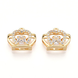 Латунные микро проложить кубического циркония прелести, корона