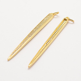 Латунь микро проложить класса аа кубический цирконий большие кулоны, долговечный, бивень, без кадмия, без никеля и без свинца