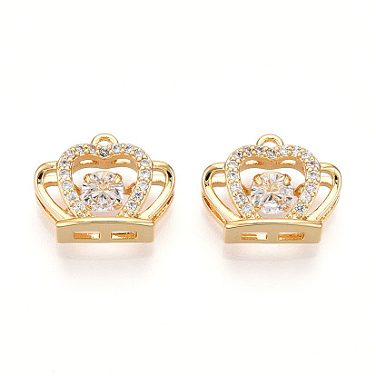Латунные микро проложить кубического циркония прелести, корона