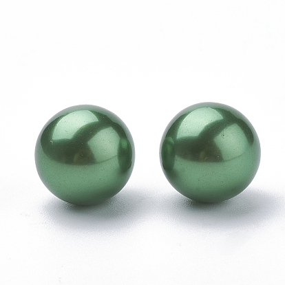 Eco-Friendly Plastic Imitation Pearl Beads, High Luster, Grade A, No Hole Beads, Round