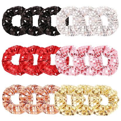 Ткань и квадратная большая резинка для волос с ярким срезом, ободок для волос