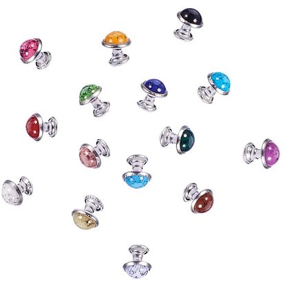 Бирюзовые заклепки, с результатами из нержавеющей стали и алюминия, для кошелька, , ботинки, украшение кожаных ремесел, платина